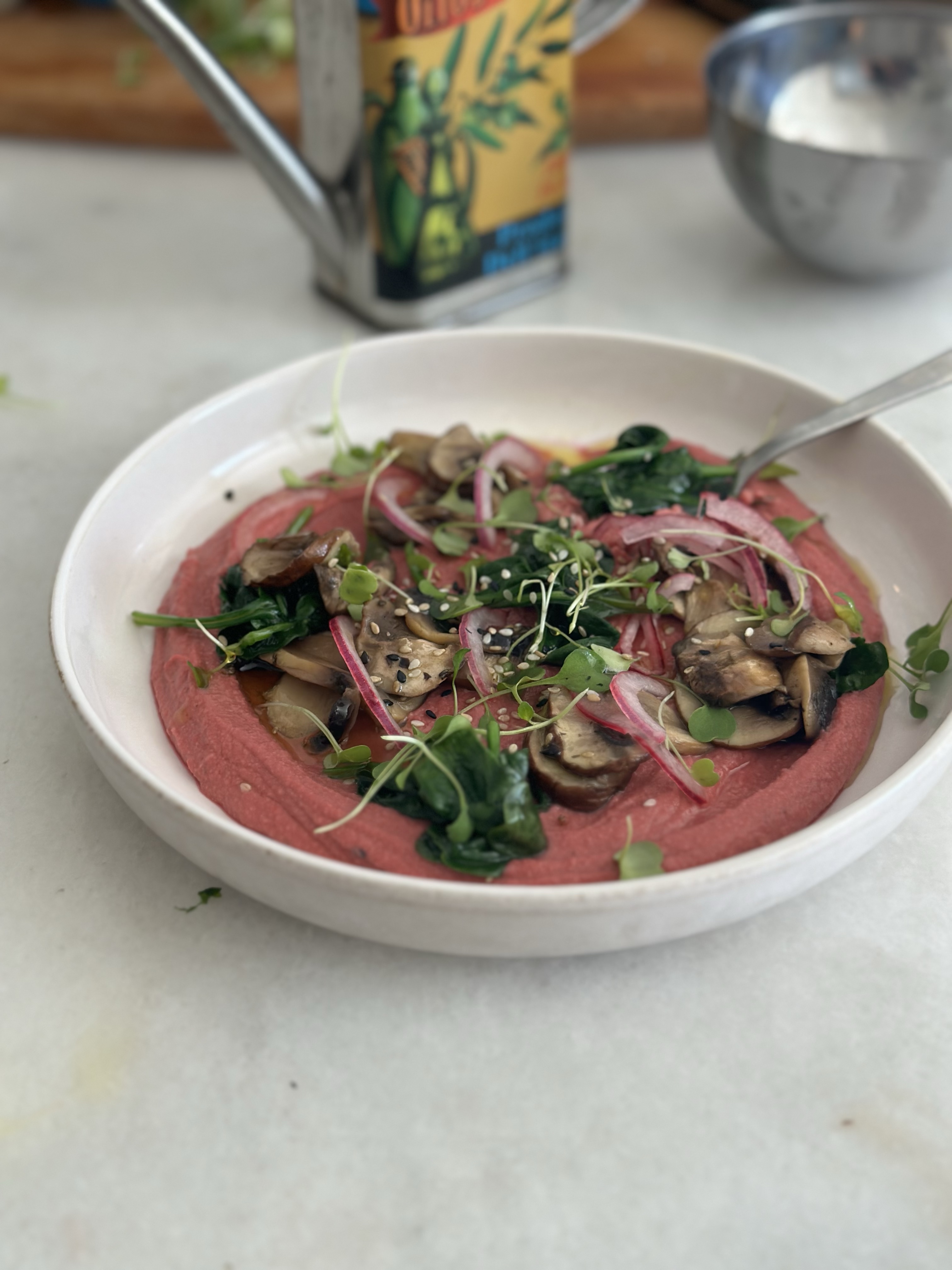 Receita. Húmus de beterraba.